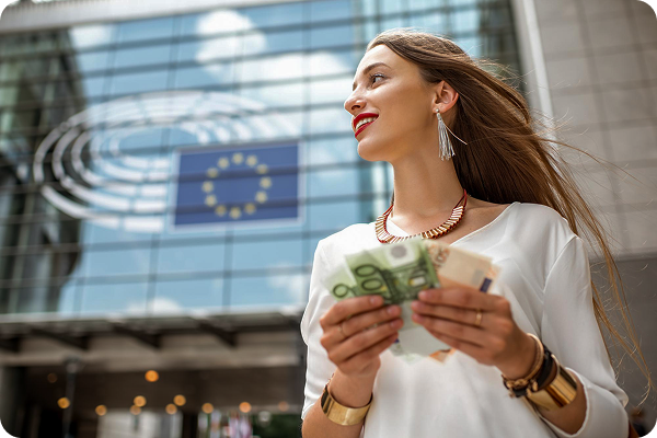 Woman with credit card